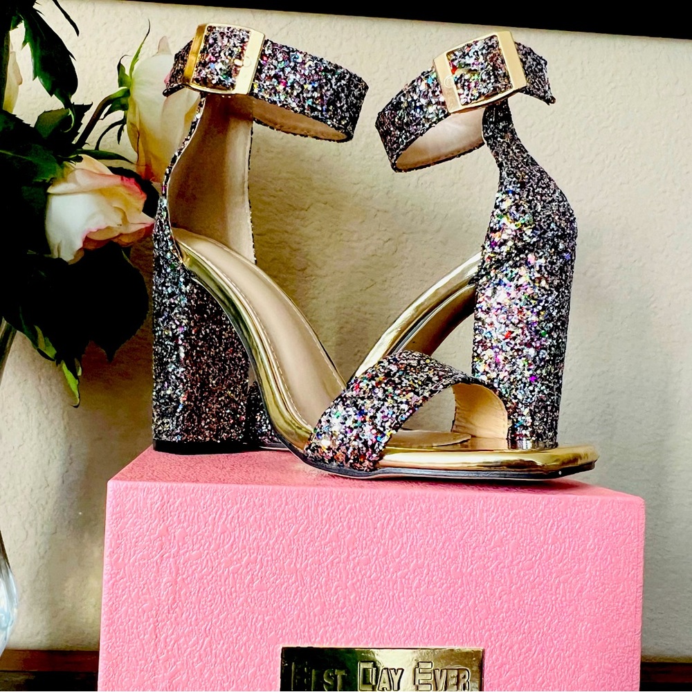 Rainbow Fashionista Glitter Sandals